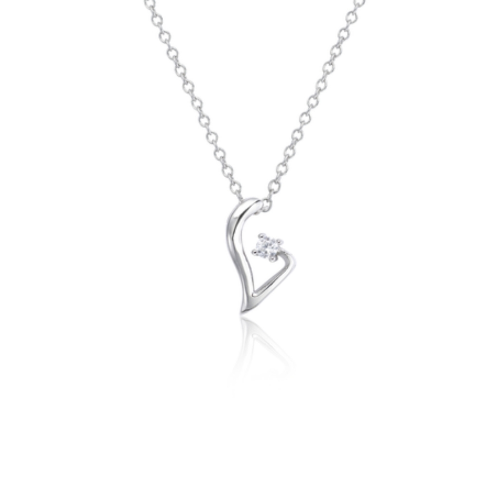 Symphony Grace 18K White-Gold Plated 0.3 Ctw Heart